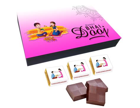 Delightful Happy Bhai Dooj Chocolate Gifts - ChocoIndianArt