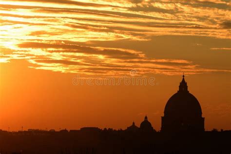 Sunset rome skyline stock photo. Image of dusk, italy - 1886094