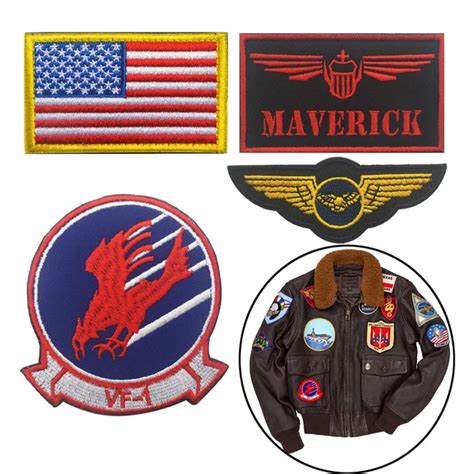 TOP GUN MAVERICK PETE MITCHELL PATCHES GOOSE NICK BRADSHAW TOMCAT US ...