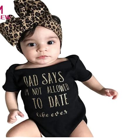 2019 Cute Baby Girls Clothes Set Newborn Infant Letter Romper Jumpsuit ...