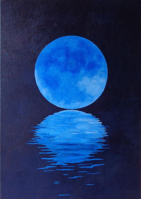 Blue Moon Reflections Painting by Tony Kalemba