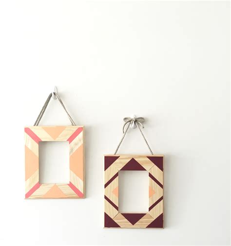 Geometric Painted Picture Frame - Dorm DIY - Lily & Val Living