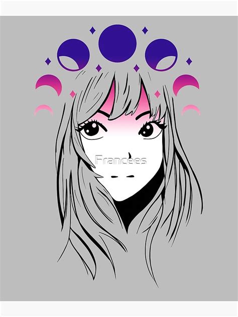 " Anime girl moon phase" Poster for Sale by Francees | Redbubble