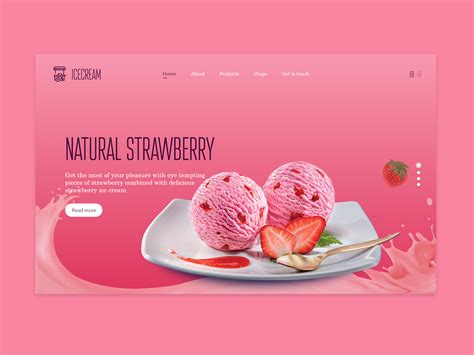 ICE CREAM - WEBSITE by Muthukumar on Dribbble