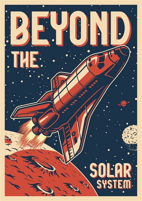 Retro Space Poster Space Travel Poster Space Wall Art Retro - Etsy ...