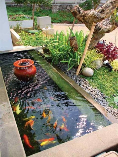 10+ Minimalist Fish Pond Design Ideas For Your Home Backyard Beauty ...