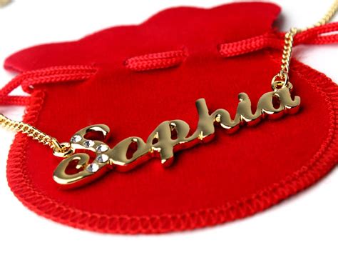 Name Necklace Sophia Gold Plated 18ct Personalised Necklace - Etsy