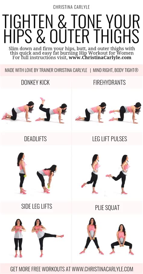 Fat Burning Hip Workout for Tight, Toned Hips - Christina Carlyle