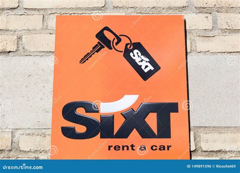 Sixt logo on a wall editorial photo. Image of sixt, hire - 149891596