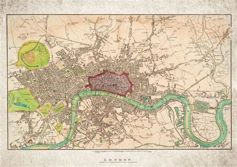 1600 Map of London Giclee Print - Etsy