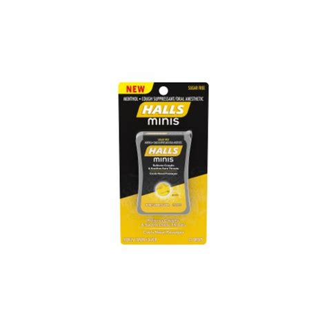 Halls Minis Honey Lemon Flavor Sugar Free Cough Drops, 24 ct - Smith’s ...