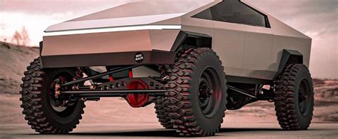 Lifted Tesla Cybertruck Looks Like a Stealth Hammer - autoevolution