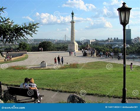 The Pobednik Monument and Fortress Kalemegdan in Belgrade Stock Photo ...