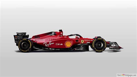 Ferrari F1 75 Formula 1 2022 New Car Side View White Background Formula ...