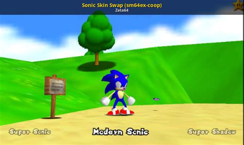 Sonic Skin Swap (sm64ex-coop) [Super Mario 64 PC Port] [Mods]