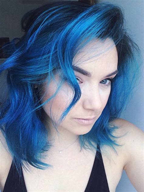 Dark Blue Hair Color Ideas And Images