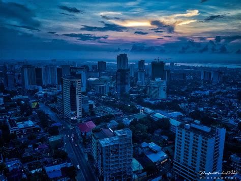 Spectacular Golden Hour Aerial View of Cebu City