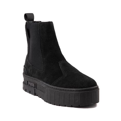 Womens PUMA Mayze Platform Chelsea Boot - Black Monochrome | Journeys