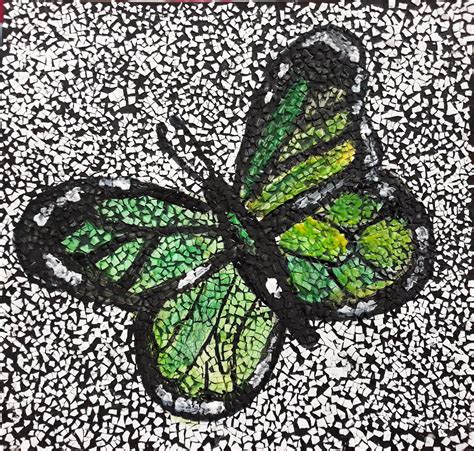 Butterfly Easy Egg Mosaic Art