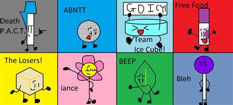 Second favorite BFB characters on each team by DubstepsOfLife721 on ...