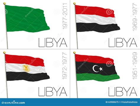 Libyan historical flags stock vector. Illustration of italy - 63900675