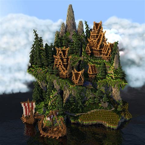 Viking Island | Minecraft creations, Minecraft crafts, Minecraft