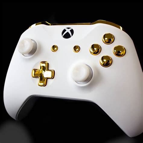 Xbox One Controller // White Velvet + Gold - Custom Controllers - Touch ...