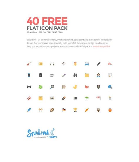 40 Free Flat Icon Pack Web Design, Icon Design, Design Trends, Poster ...