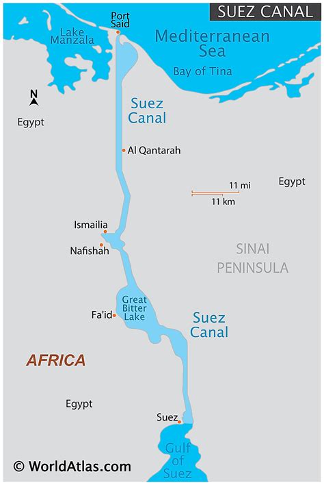 Suez Canal Map Of Africa - Alvera Marcille