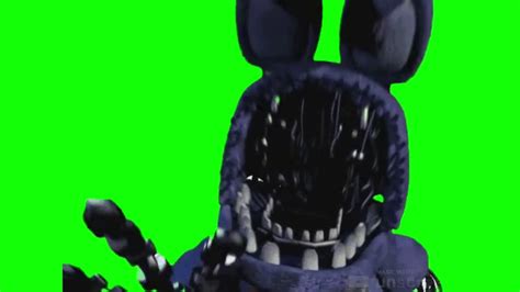 FNaF 2 || Withered Bonnie Jumpscare || Greenscreen - YouTube