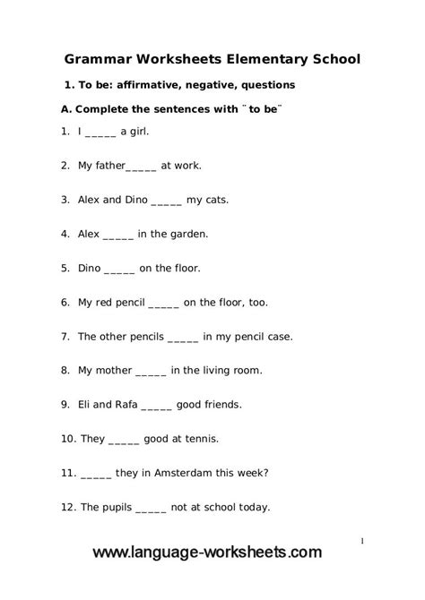 Grammar worksheets