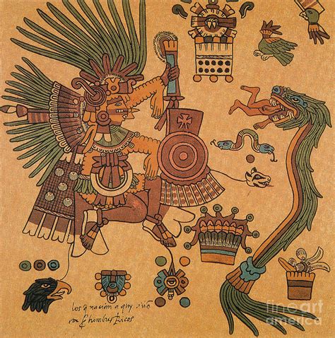 Quetzalcoatl, Aztec Feathered Serpent Photograph by Photo Researchers