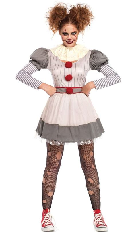 Women's Pennywise Clown Costume | Creepy Clown Halloween Costume