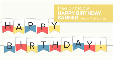 Free Printable Birthday Banner Ideas - Paper Trail Design