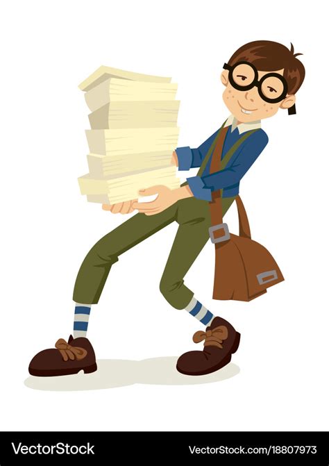 Nerd boy cartoon Royalty Free Vector Image - VectorStock