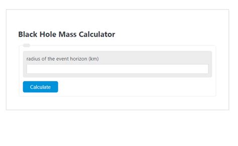 Black Hole Mass Calculator - Calculator Academy