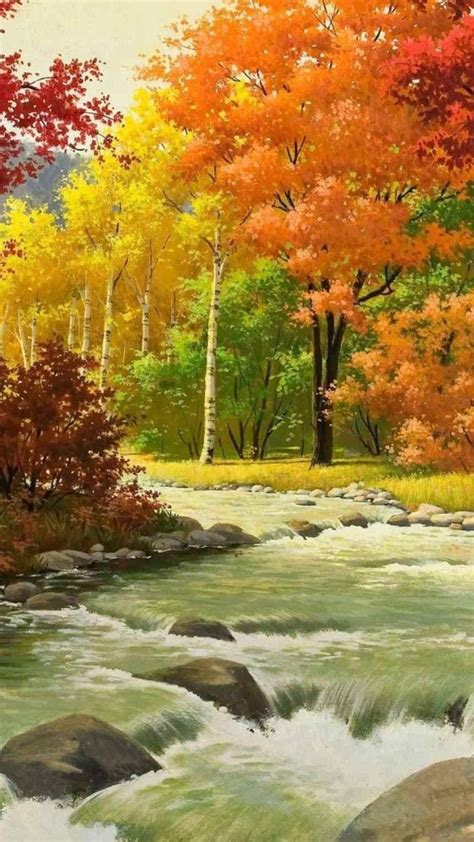 fall landscape acrylic paintings easy ... | Autumn landscape, Autumn ...