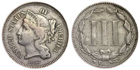 1867 Nickel Three Cent Coin Value Prices, Photos & Info