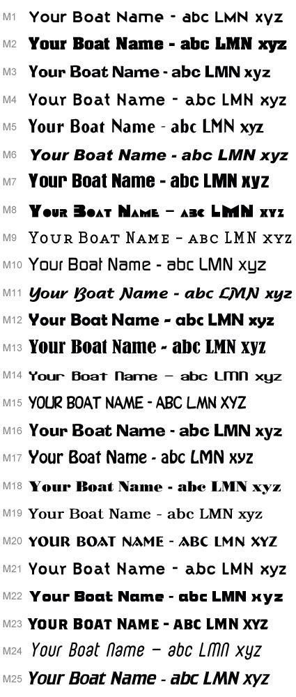 boat lettering fonts | levelings