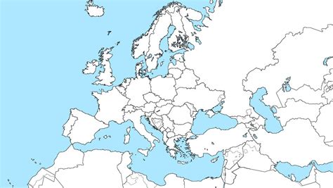 Blank Map Of Europe - World Map with Countries