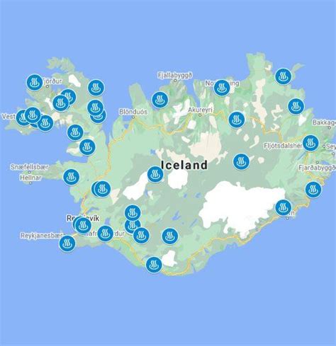 Iceland Hot Springs and Pools - Google My Maps | Hot springs, Iceland, Map