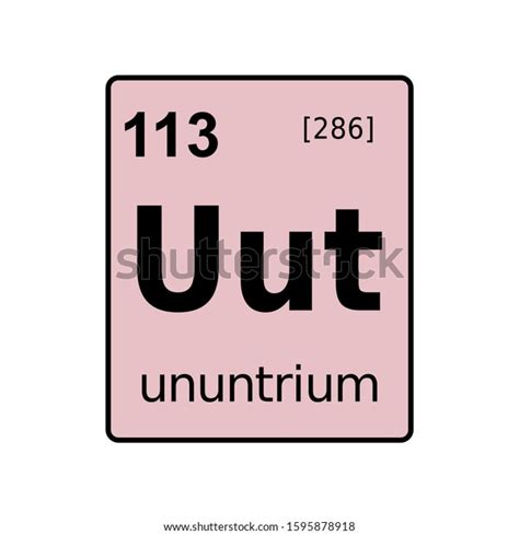 Ununtrium Chemical Element Periodic Table Sign Stock Vector (Royalty ...