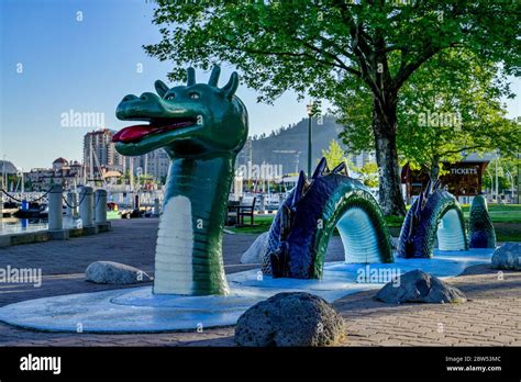 Ogopogo play sculpture, Kerry Park, Kelowna, British Columbia, Canada ...