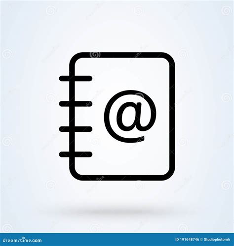 Address Book. Vector Simple Modern Icon Design Illustration Stock ...