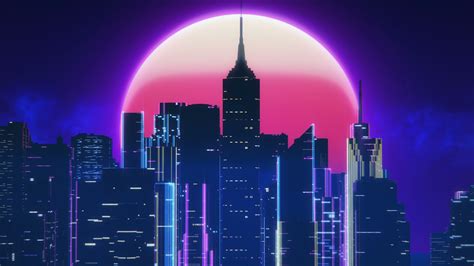 Synthwave City Retro Neon 4k Wallpaper,HD Artist Wallpapers,4k ...