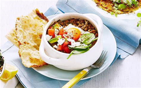 Turkish breakfast clay pots with spiced mince and eggs recipe ...