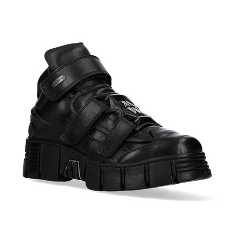 Black Itali New Rock Metallic Shoes M.WALL285-S4 • The Dark Store™