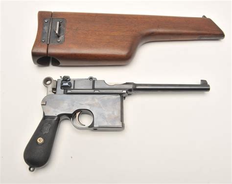 German Broomhandle Mauser semi-automatic pistol, with correct wooden ...