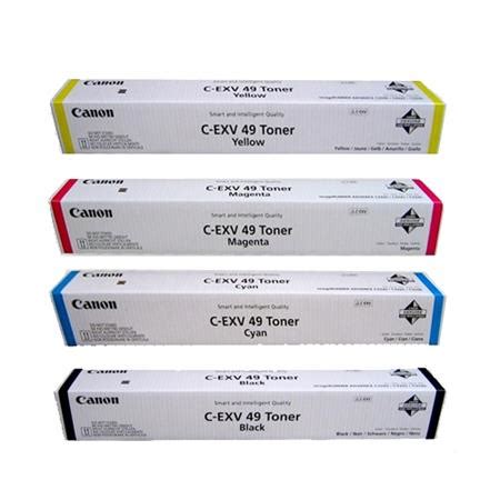 Canon C-EXV49BK/Y Full Set Original Toners - Printerinks.com