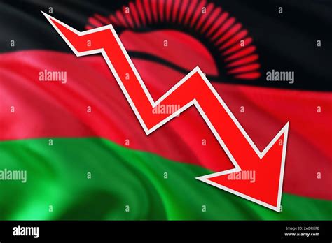 Malawi economy graph is indicating negative growth, red arrow going ...